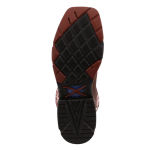 Twisted X Men's Safty Toe WESTERN WORK BOOT RED/WHITE : MXBNW01
