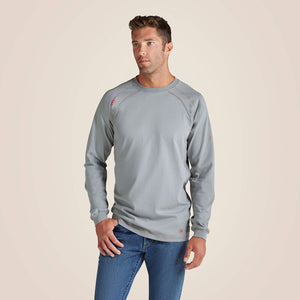 FR WORK CREW LONG SLEEVE : 10012258- GRAY