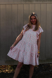 LADIES PRETTY FOLLIES PINK FLORAL DRESS