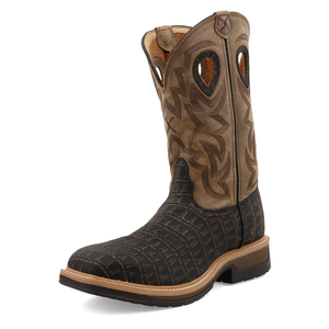 Twisted X MENS 12" WESTERN WORK BOOT CAMIN PRINT MLCA003