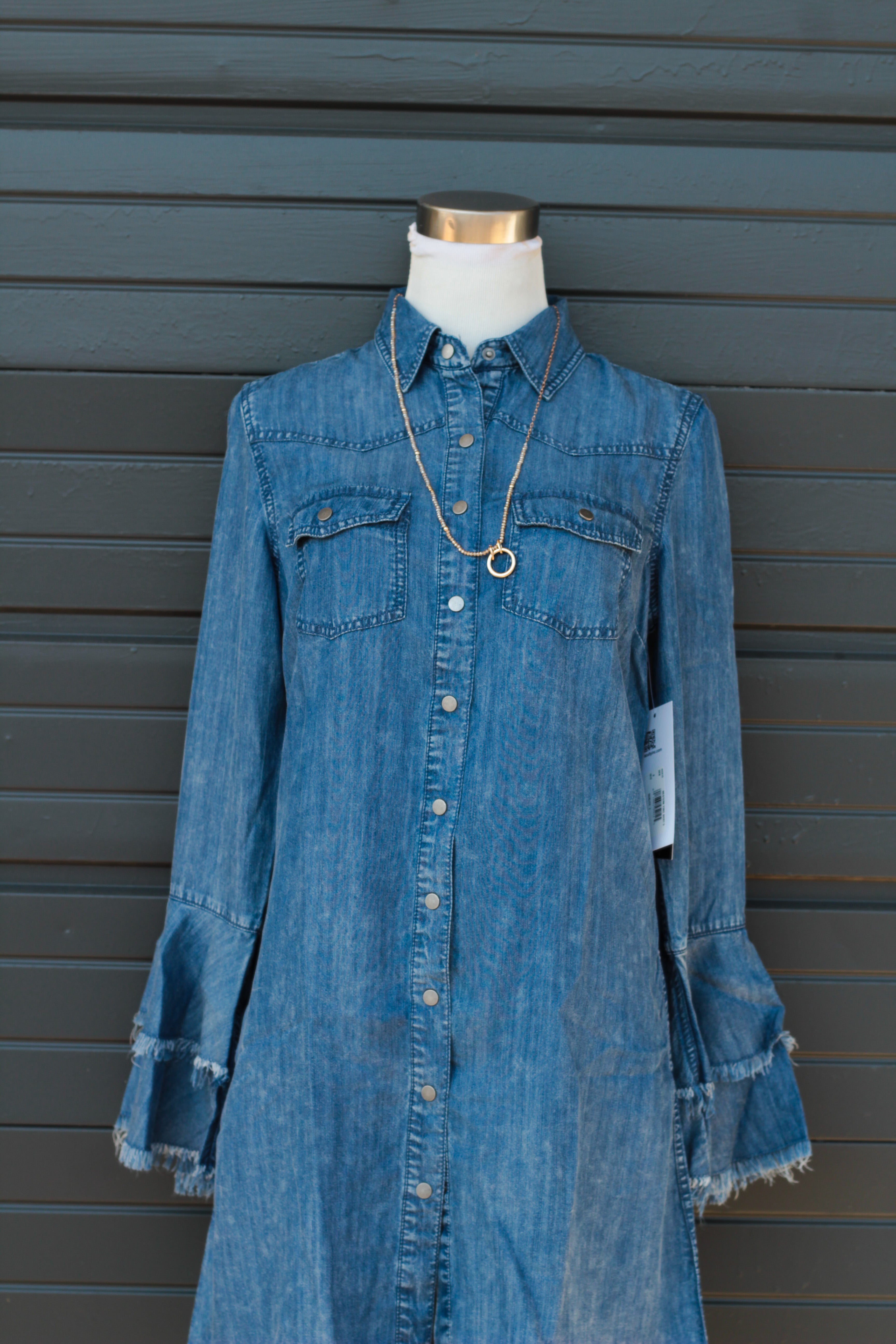 LADIES SCULLY DENIM DRESS