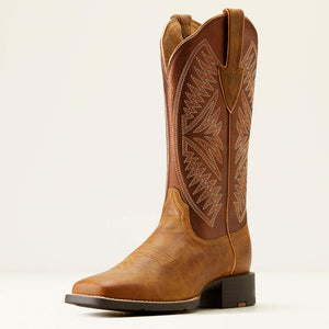 WOMENS ARIAT Round Up Ruidoso PEARL/BURNISHED CHESTNUT: 10051066