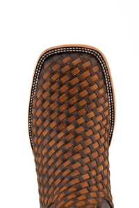 Men's ROCK'EM Leather Basket Weaved Western Boot