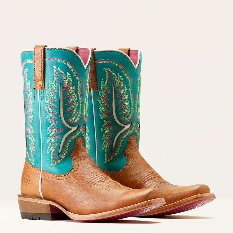 WOMENS ARIAT FUTURITY COLT TAN/BLUE: 10051021